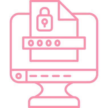 Şifre. Web simgesi vektör illüstrasyonu