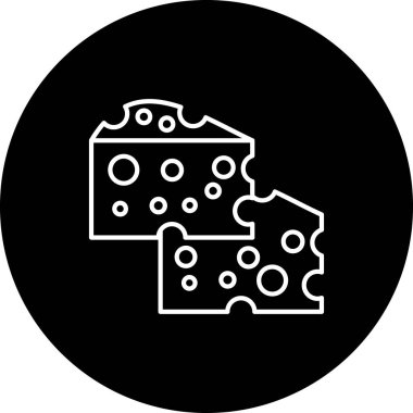 Çember simgesinde peynir dilimi