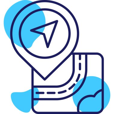 Harita gezinme yönü simgesi - taslak biçimi