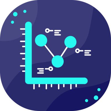 Mavi çizgi molekül simgesi beyaz arkaplanda izole edildi. Moleküllerdeki moleküllerin sembolü, fen öğretmenlerinin yenilikçi eğitim posteri. Renkli çizim şablonu. vektör.