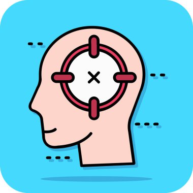 Beyin simgesi tasarımı, vektör illüstrasyonu