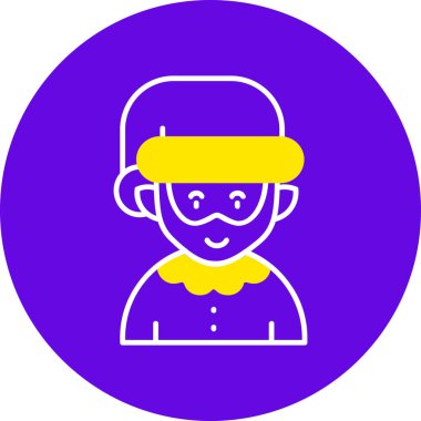 Maskeli bir adamın vektör çizimi