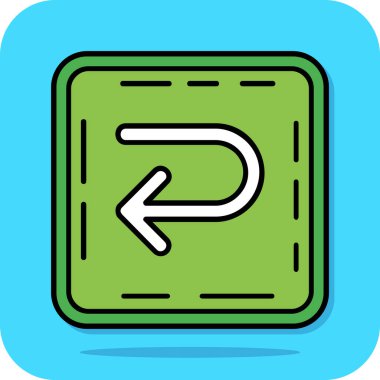 Yol simgesi, vektör illüstrasyonu