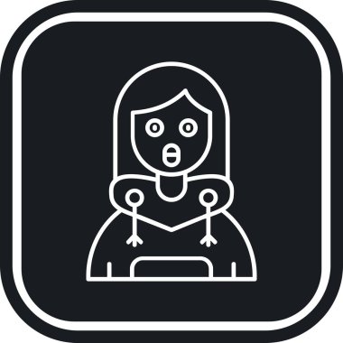 kadın simgesi, vektör illüstrasyonu