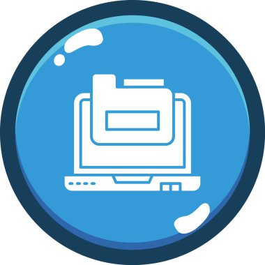 Bilgisayar. Web simgesi basit illüstrasyon