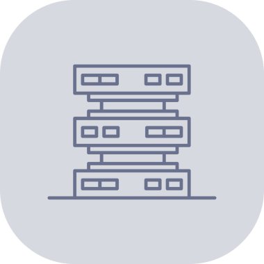 sunucu vektör renk çizgisi simgesi