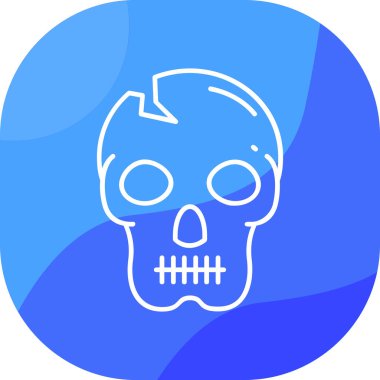 Kafatası. Web simgesi basit illüstrasyon