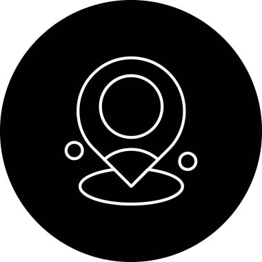 Vektör konumu simge illüstrasyonu