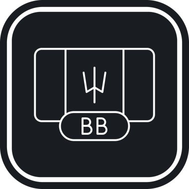 Bir b simgesinin vektör illüstrasyonu