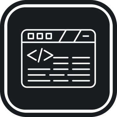 Web simgesi, beyaz arkaplanda izole edilmiş basit vektör illüstrasyonu