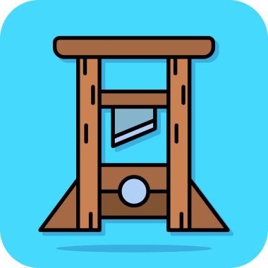 Tahta kule simgesi, düz stil