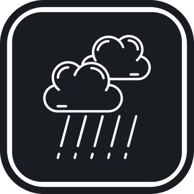 yağmur bulutu vektör simgesi tasarımı