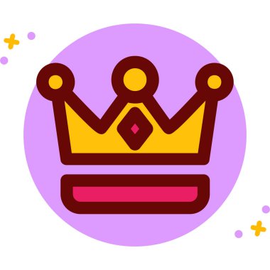 taç simgesi vektör illüstrasyonu