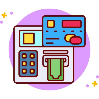 atm simge vektör illüstrasyonu