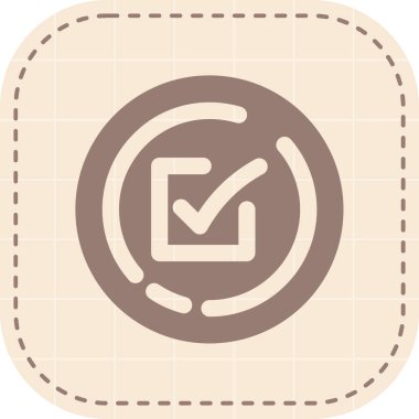 Moda biçimi izole edilmiş arkaplanda işaretleme simgesini kontrol et