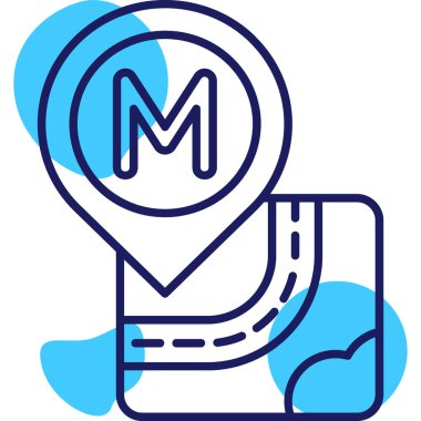 Harita. Web simgesi basit illüstrasyon