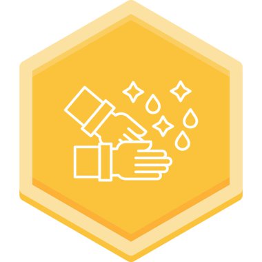 Altın sikke tutan bir elin vektör çizimi