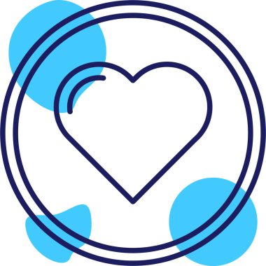 Kalp. Web simgesi basit illüstrasyon