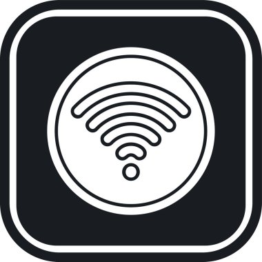 Soyut arkaplanda kablosuz simge izole edildi