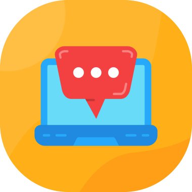 Sohbet mesajı vektör illüstrasyonu