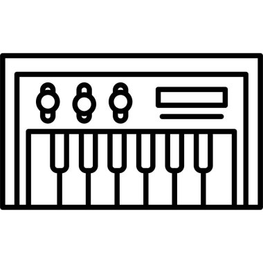 piyano tuşları müzik simgesi, özet biçimi