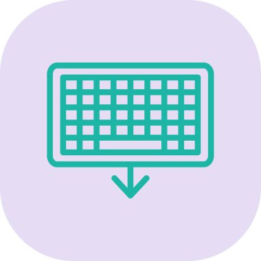 Klavye. Web simgesi basit illüstrasyon