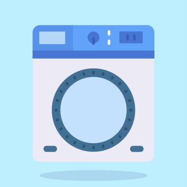 çamaşır makinesi simgesi. vektör illüstrasyonu