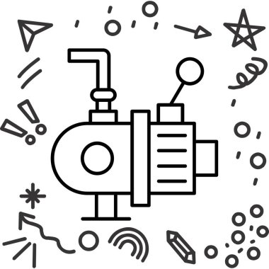 uydu anten ikonu vektör illüstrasyonu