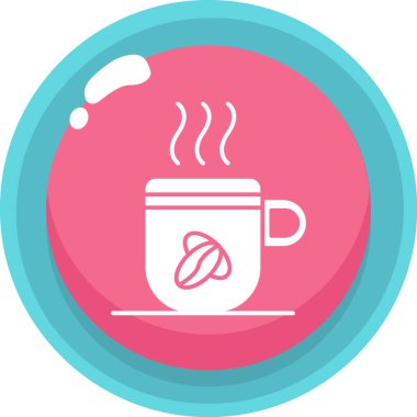 kahve fincanı simgesi, vektör illüstrasyonu