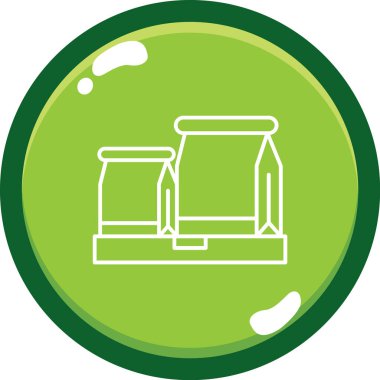 Ahşap bir namlunun yeşil ve beyaz arkaplanının vektör çizimi