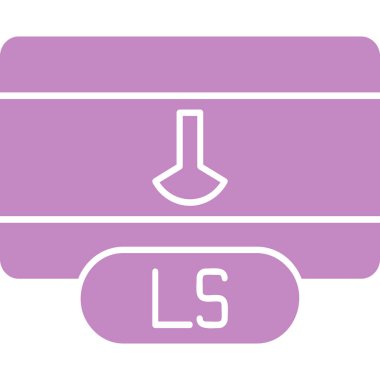 iki renk vektör çizgisi simgesi