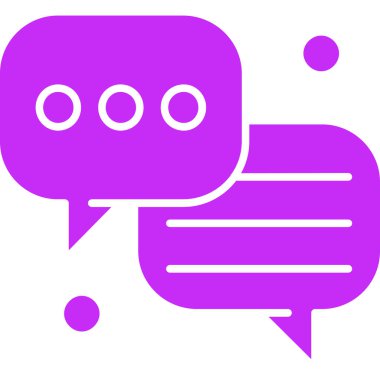 Konuş. Web simgesi basit illüstrasyon