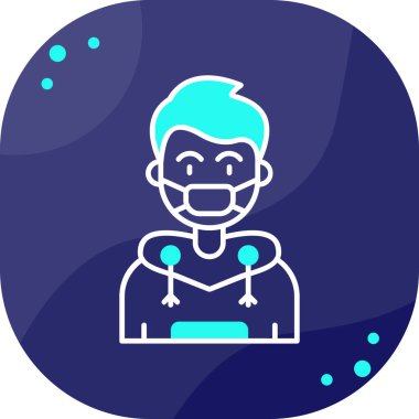 Mavi çizgili sakallı adam beyaz arka planda izole edilmiş. Doğum günün kutlu olsun. Mutlu yıllar. vektör illüstrasyonu