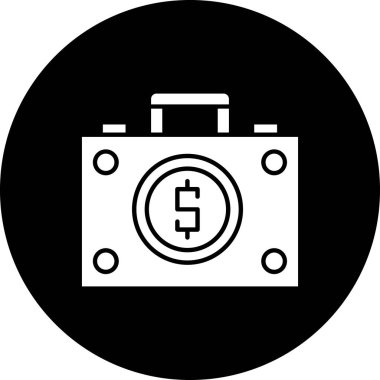 Cüzdan simgesi, vektör illüstrasyonu