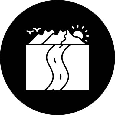 Doğa simgesinin vektör illüstrasyonu