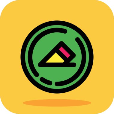 Bir pusula simgesinin vektör çizimi