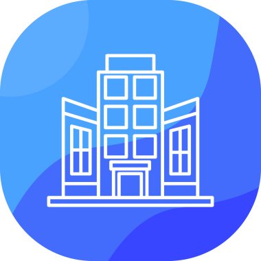 Bina. Web simgesi basit illüstrasyon