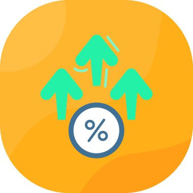 Tek bir yüzde simgesinin vektör illüstrasyonu