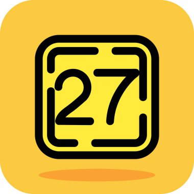 2 numaralı simge, vektör, illüstrasyon