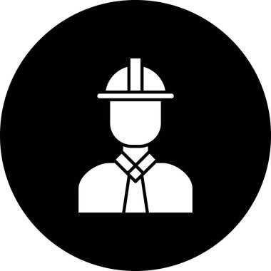 Bir işçi simgesinin vektör illüstrasyonu