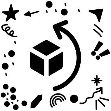 kutu teslim paketi simgesi katı biçimde