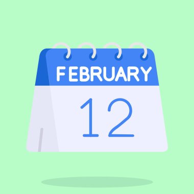 27 Şubat - gün simgesi, vektör illüstrasyonu. Takvim günü simgesi. Takvim. takvim şablonu.