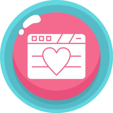aşk takvimi vektör sembol tasarımı