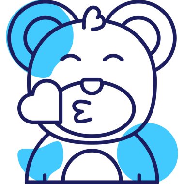 Sevimli küçük ayı çizgi film karakteri