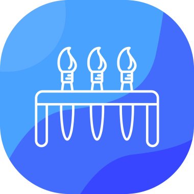 yanan mum rengi vektör simgesi