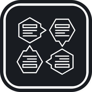 Sohbet simgesi, vektör çizimi