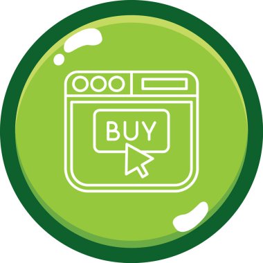 Alışveriş satın alma işareti, vektör illüstrasyonu