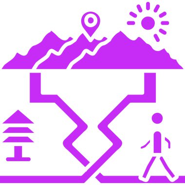 dağ ikonu vektör illüstrasyonu