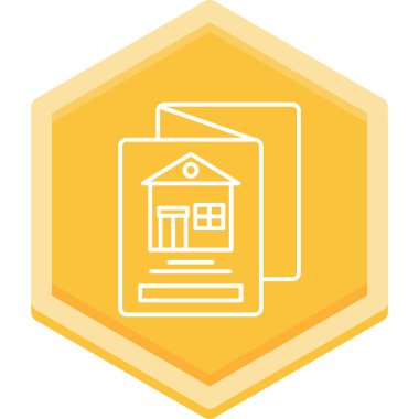 Evin vektör simgesi, vektör illüstrasyonu