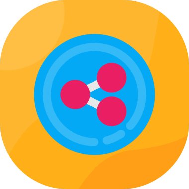 Molekül ikonu, vektör illüstrasyonu. düz tasarım biçimi